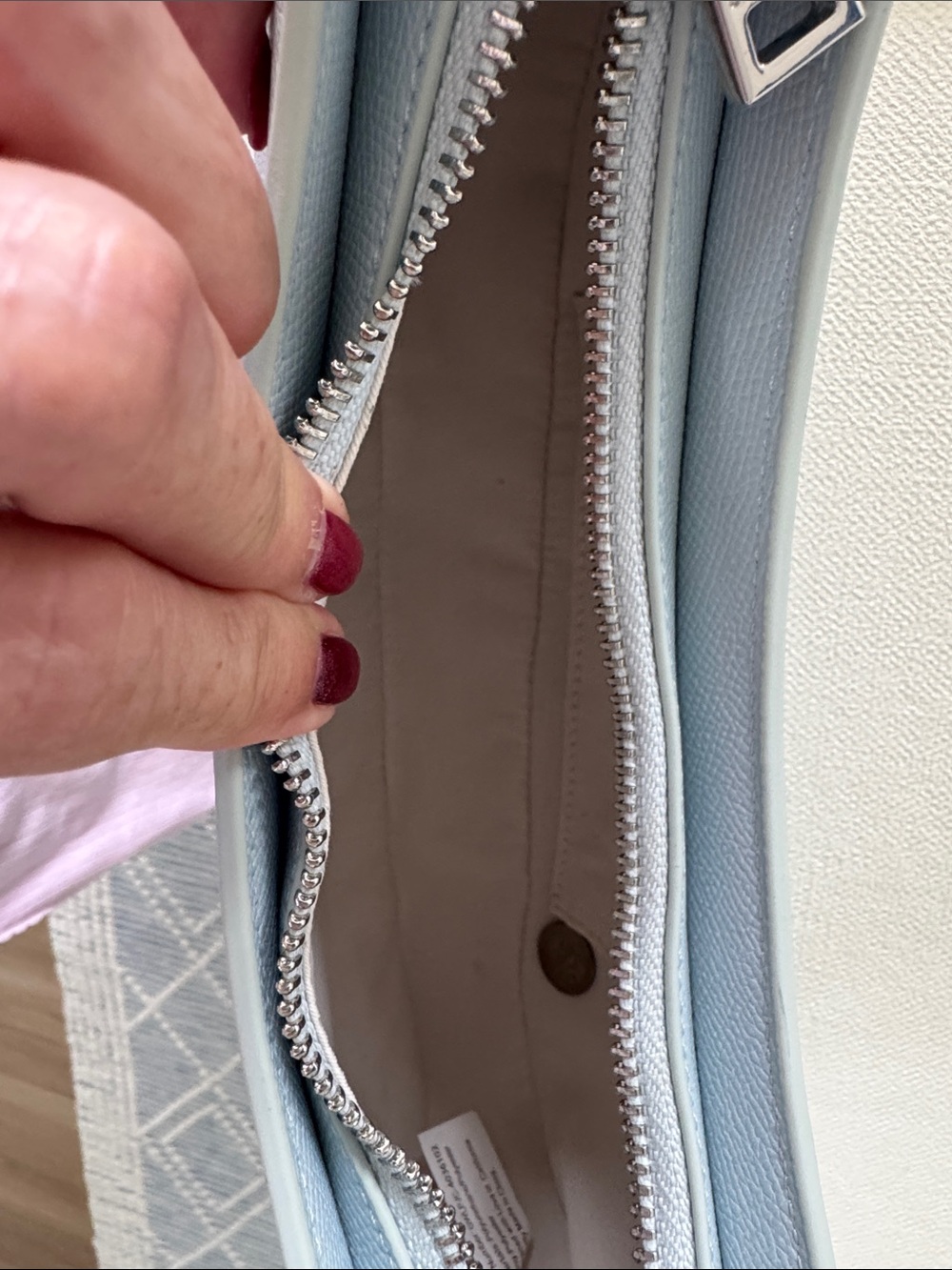 JW PEI Pale Blue Shoulder Hobo Bag - Picture 7 of 11